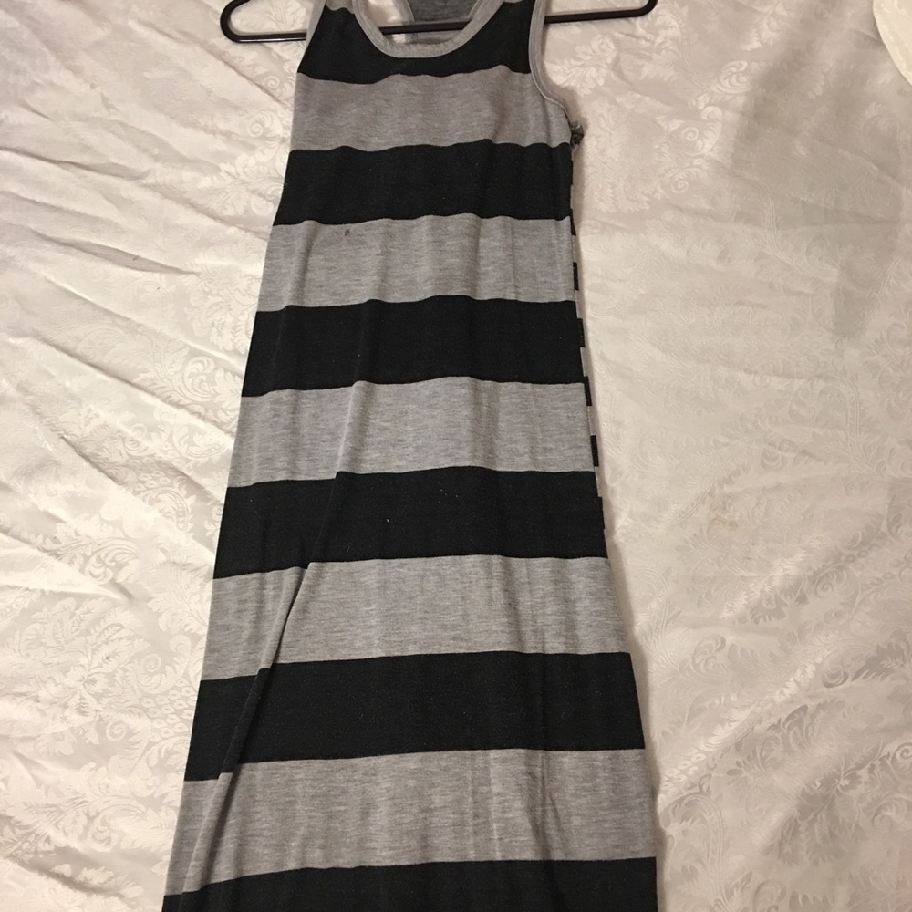 Grey & black maxi dress